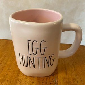 Rae Dunn Easter EGG HUNTING White & Pink Coffee Mug BRAND NEW!!